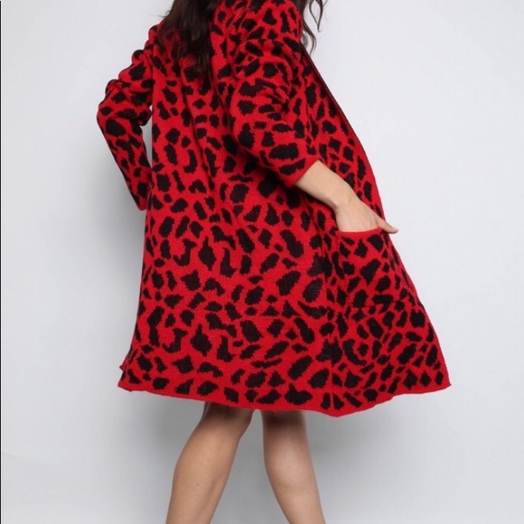 Red Riding Leopard Cardigan - Picture 4 of 4